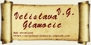 Velislava Glamočić vizit kartica